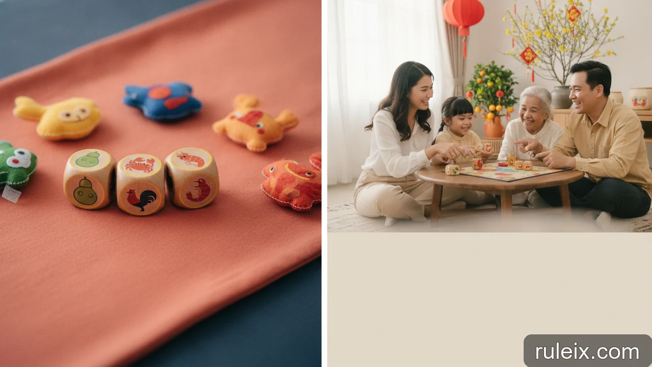 Minh họa: Bầu Cua ngày Tết: cách chơi không tiền và quy ước gia đình