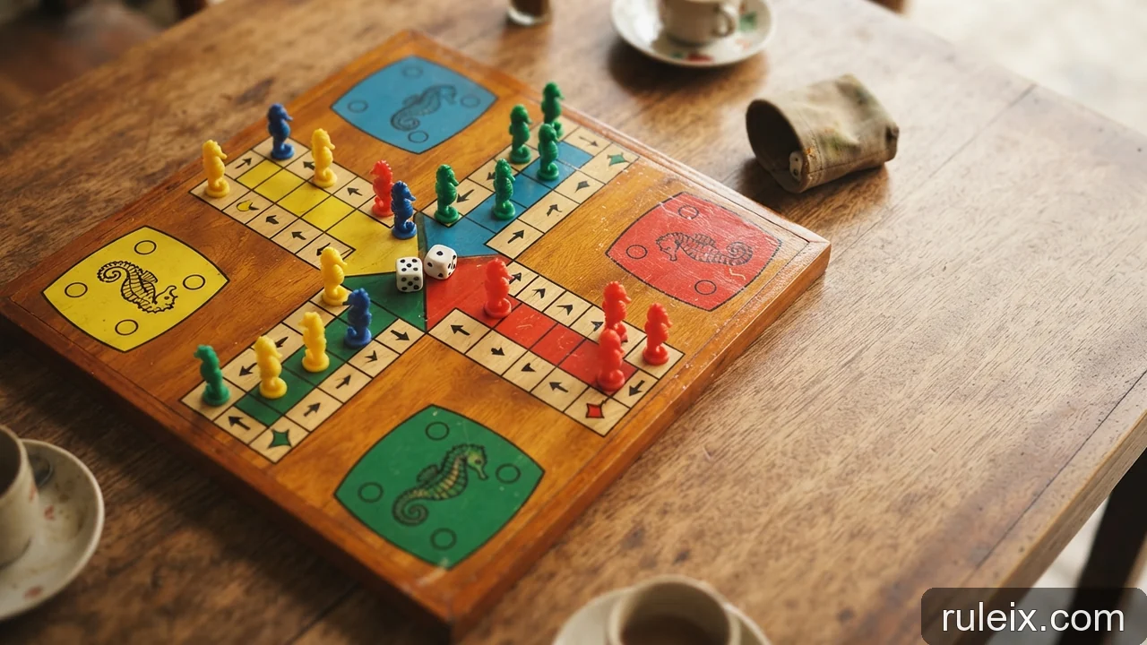 Minh họa cho Cờ cá ngựa và Ludo khác nhau ở những luật nhà nào?