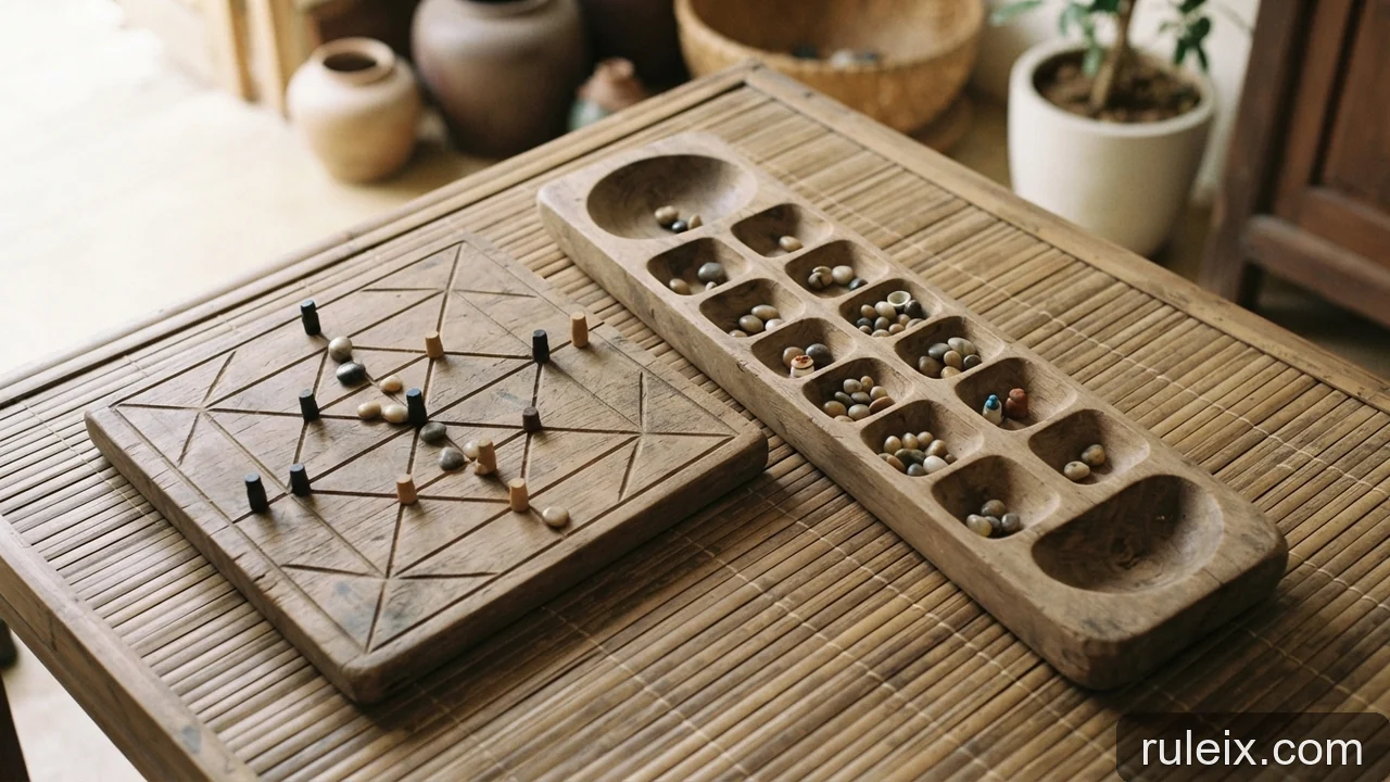 Minh họa: Cờ gánh và cờ ô ăn quan: điểm khác biệt về không gian di động và chiến thuật lật quân