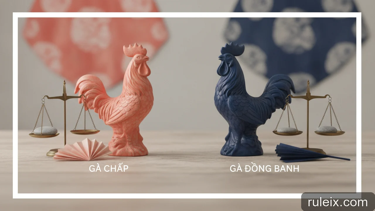 Minh họa: Giải thích thuật ngữ 'gà chấp' và 'gà đồng banh' trong đá gà: ví dụ minh họa