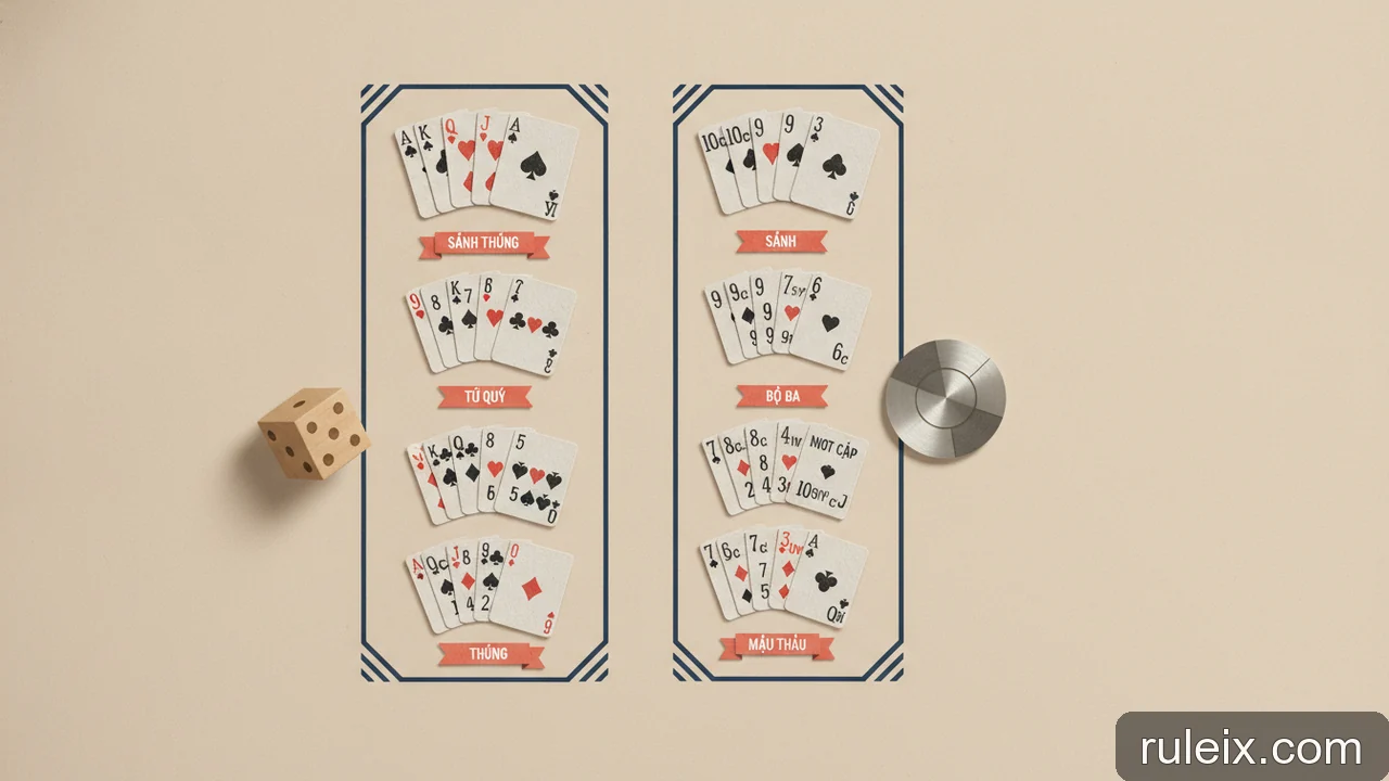 Minh họa: Hướng dẫn xếp hạng bài Poker cho người mới bắt đầu: 10 bộ bài cơ bản