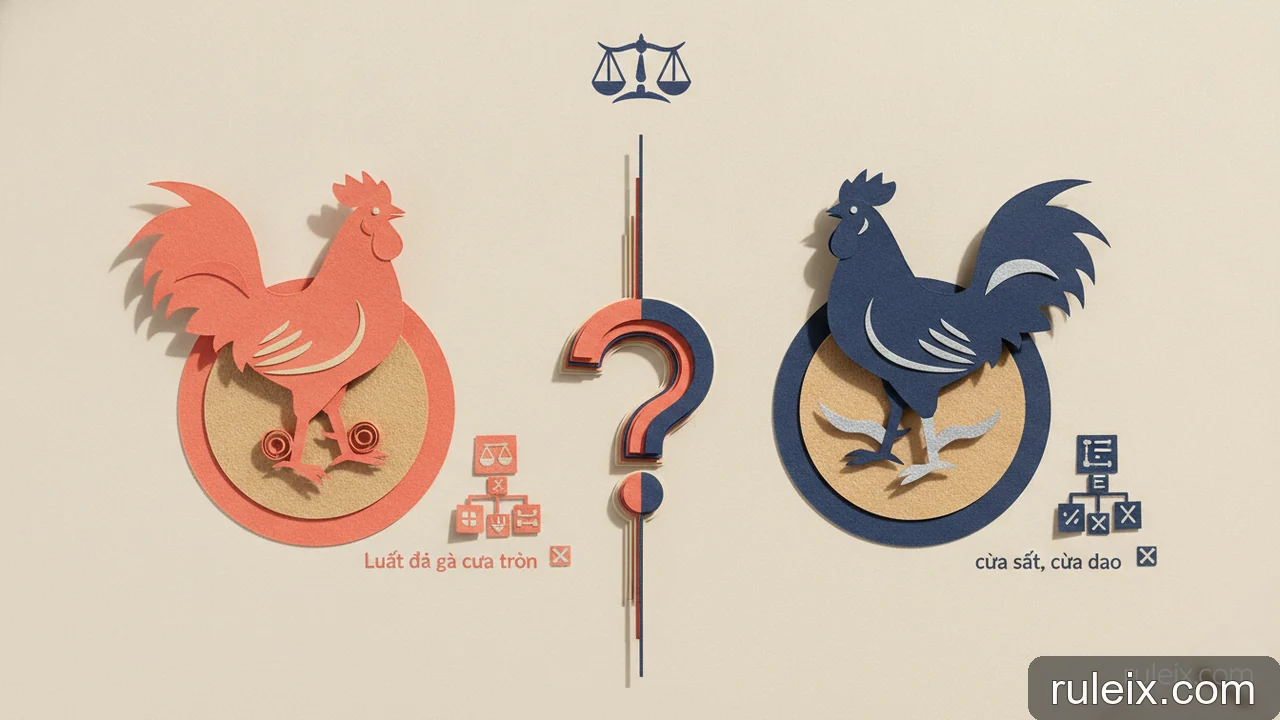 Minh họa: Luật đá gà cựa tròn: Khác biệt cơ bản so với cựa sắt, cựa dao
