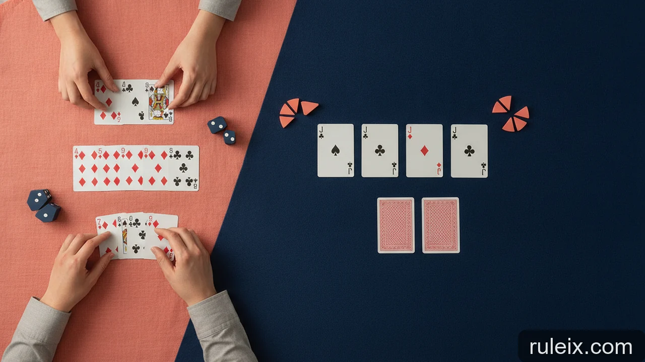 Minh họa: Mậu Binh và Poker Texas Hold'em: so sánh độ phức tạp khi xếp bài