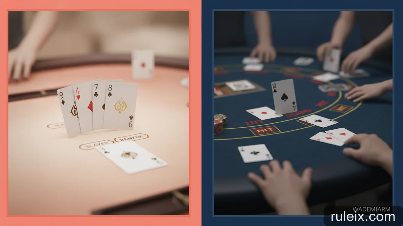 Minh họa: Nên chơi Baccarat hay Blackjack? So sánh nhịp độ và quyết định