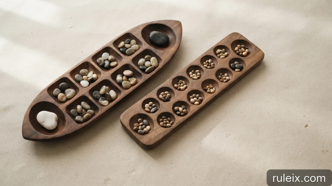 Minh họa cho Ô ăn quan và Mancala: điểm chung và khác biệt cơ bản