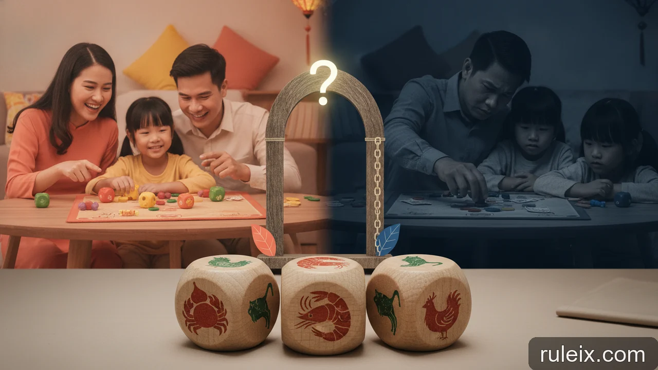 Minh họa: Phân biệt chơi giải trí và chơi quá đà Bầu Cua