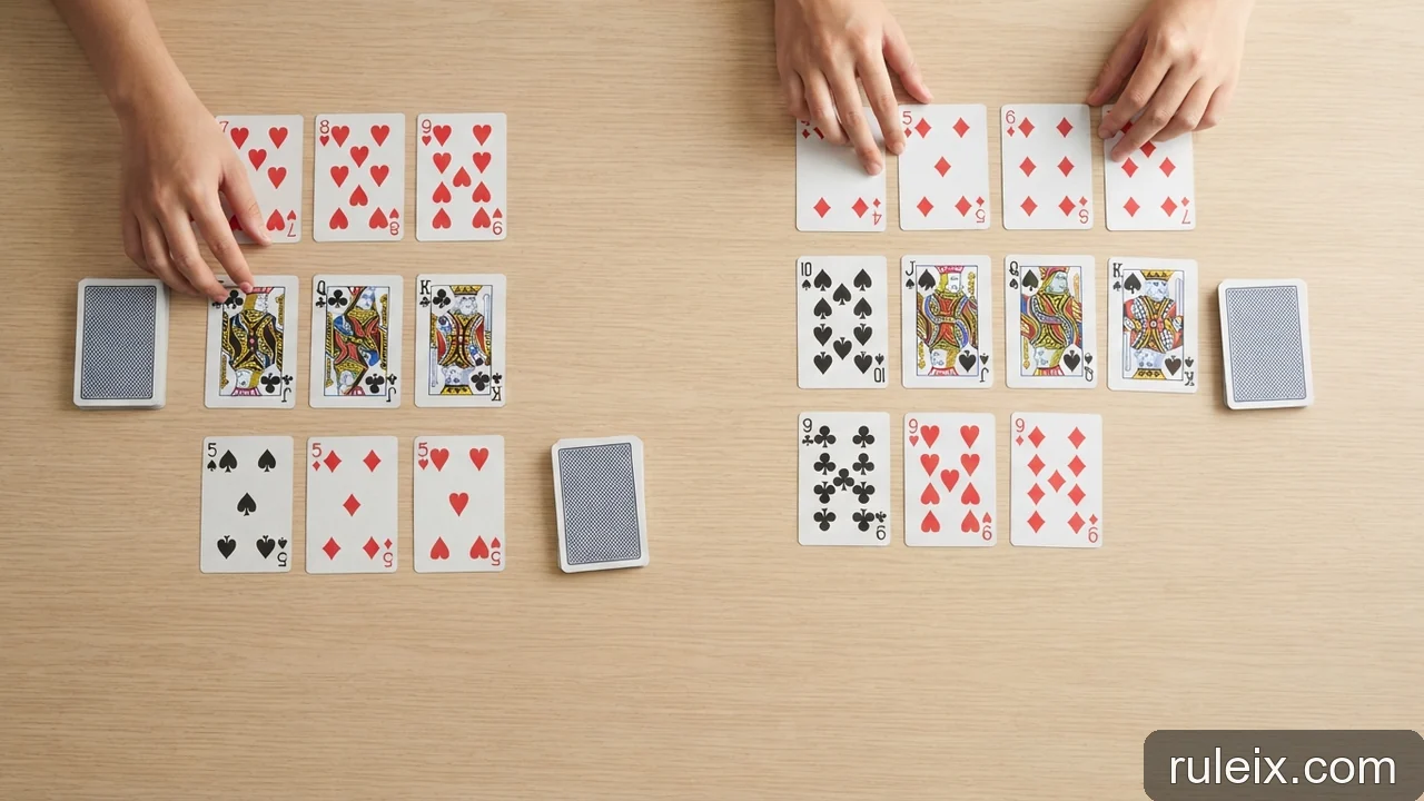 Minh họa cho Phỏm và Rummy giống nhau đến mức nào?
