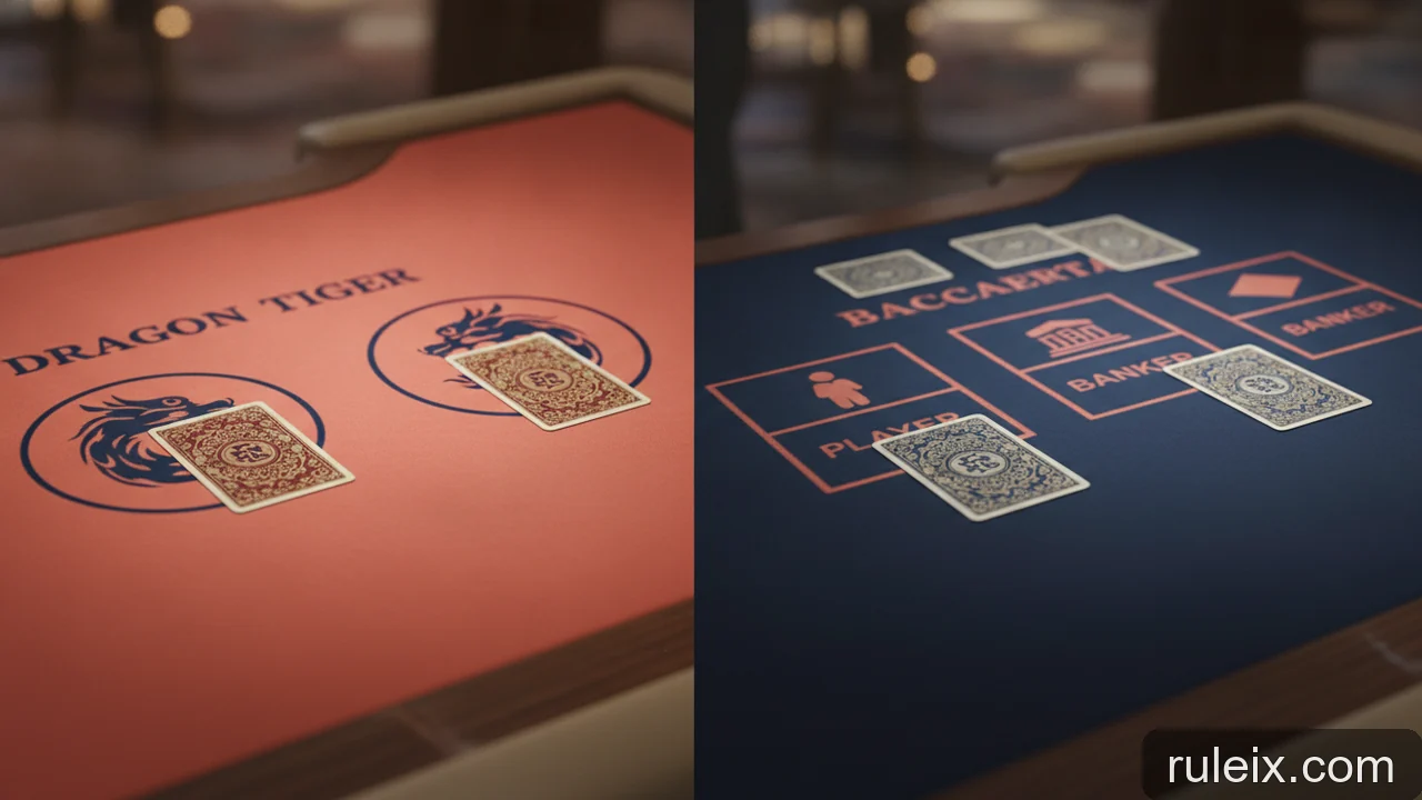 Minh họa: Rồng Hổ và Baccarat: so sánh điểm giống và khác nhau về luật chơi