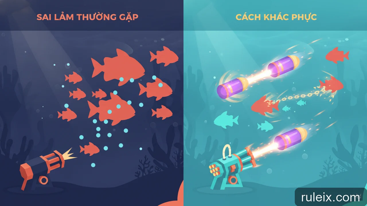 Minh họa: Sai lầm thường gặp khi chọn đạn và cấp súng trong bắn cá và cách khắc phục