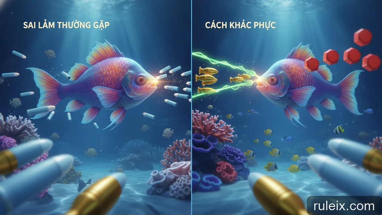 Minh họa: Sai lầm thường gặp khi dồn đạn bắn cá lớn và cách tránh