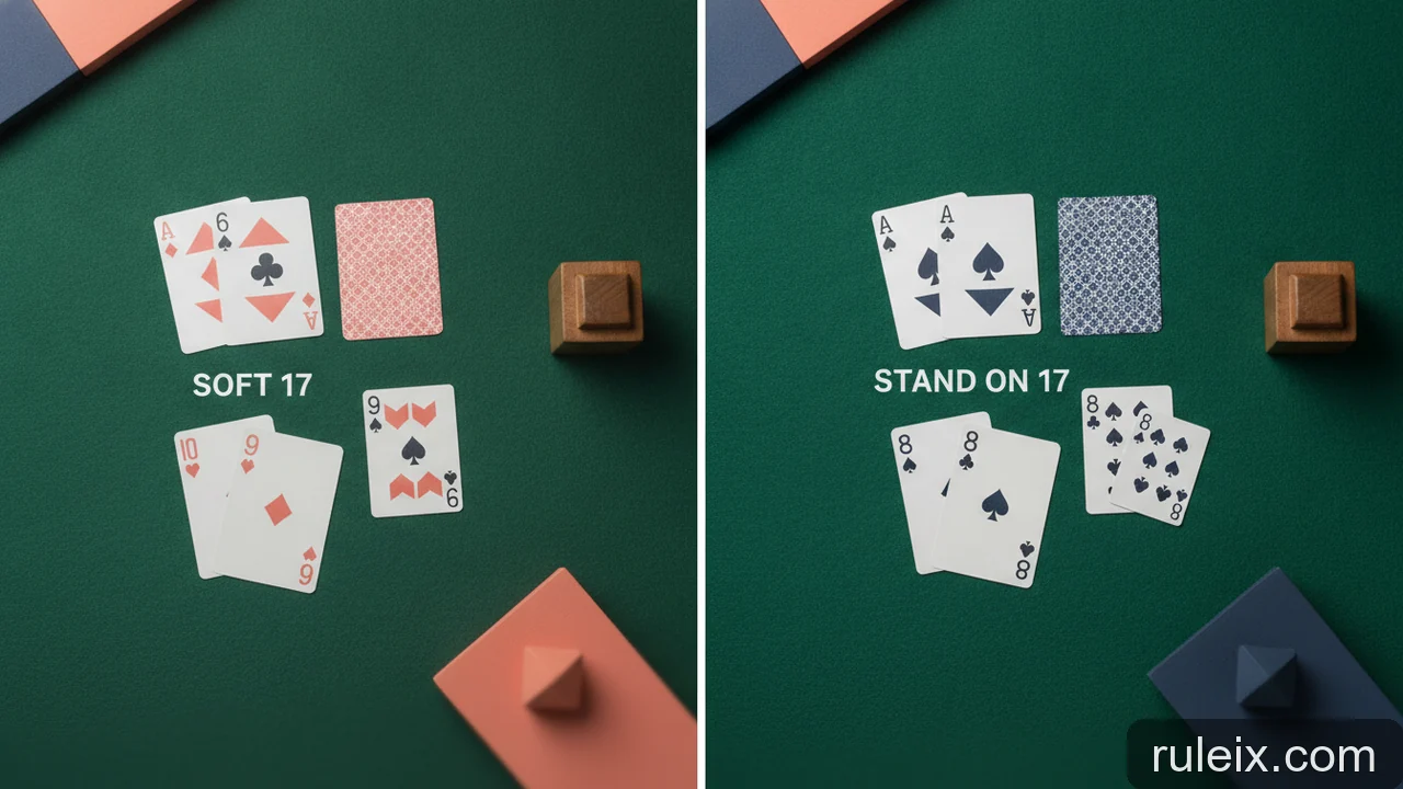 Minh họa: Sự khác biệt về luật bàn Blackjack ảnh hưởng đến quyết định của bạn thế nào?