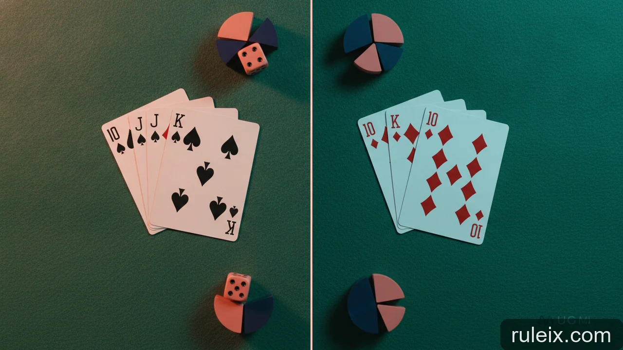 Minh họa: Thứ tự chất bài Poker có quan trọng không? Khi nào chất bài quyết định thắng thua