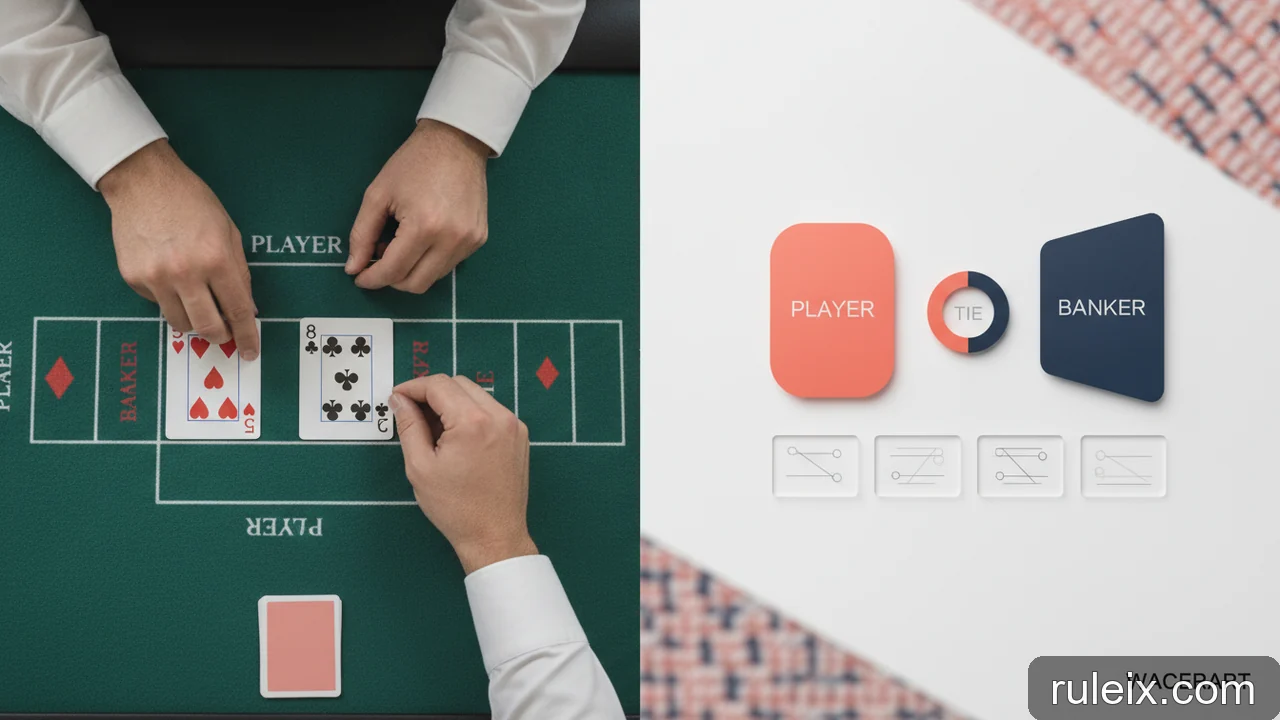 Minh họa: Trình tự một ván Baccarat: Từ chia bài đến công bố kết quả chi tiết